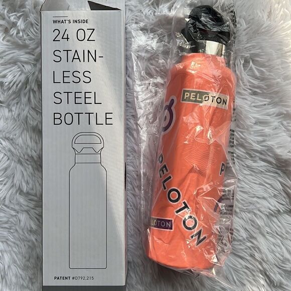 Peloton 24oz Stainless Steel Sticker Bottle, Orange - Picture 13 of 16